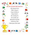 Bé giữ vệ sinh môi trường